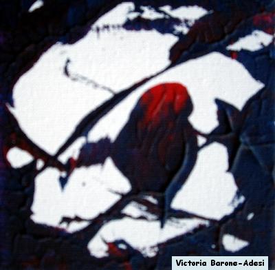 Black Bird acrylic abstract art