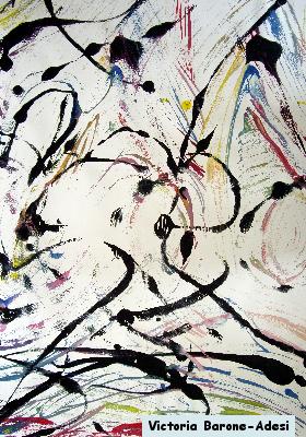 Black Lines 2 acrylic abstract art