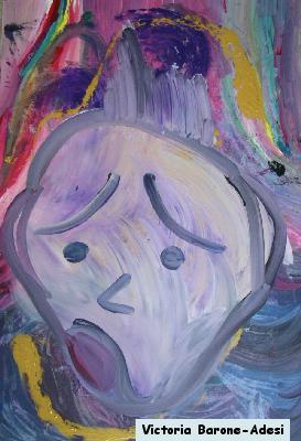 Boy acrylic abstract art