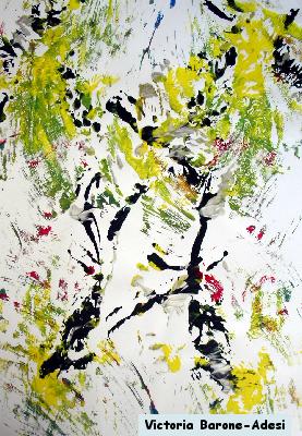 Fall Leaves acrylic abstract art