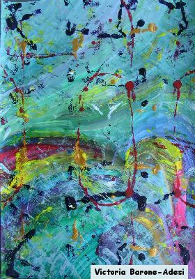 Fantasy acrylic abstract art