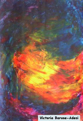 Fire acrylic abstract art