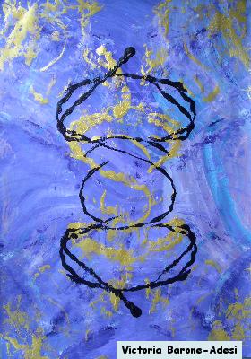 Genie acrylic abstract art
