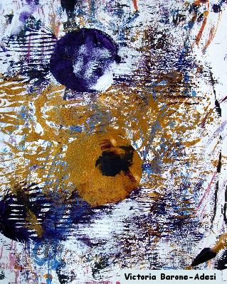 Golden Shadow acrylic abstract art