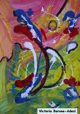 Olympic Magic acrylic abstract art