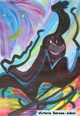 Root arte acrilica astratta