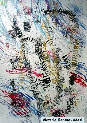 Snake arte acrilica astratta