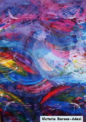 Splash Mountain acrylic abstract art