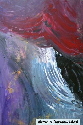 Waterfall acrylic abstract art