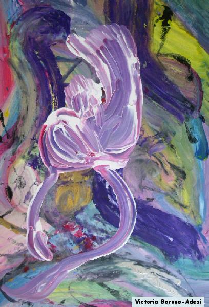 Angel acrylic abstract art