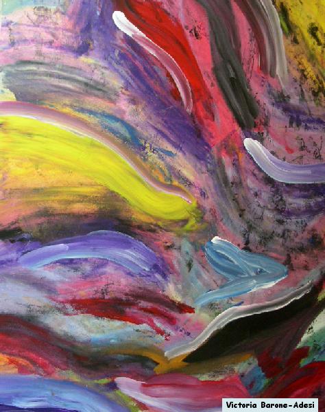 Blue Arrow arte acrilica astratta