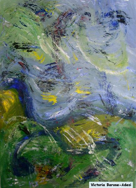 Blue Eye acrylic abstract art