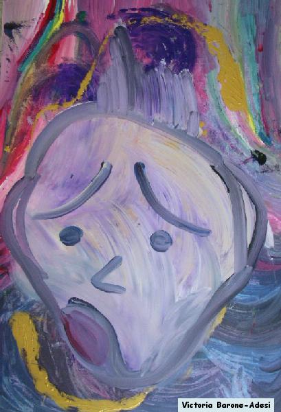 Boy acrylic abstract art