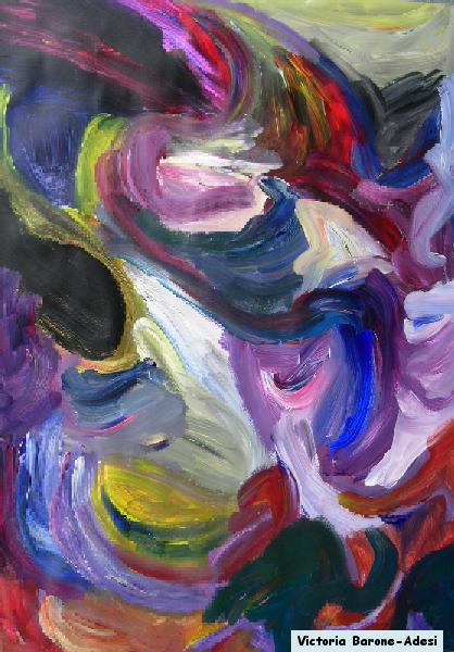 Clown Face acrylic abstract art