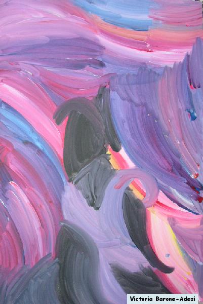 Dog acrylic abstract art