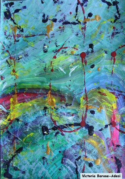 Fantasy arte acrilica astratta