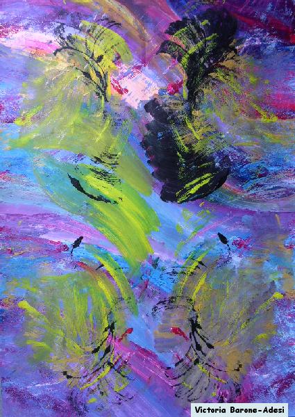 Feather Spirit arte acrilica astratta