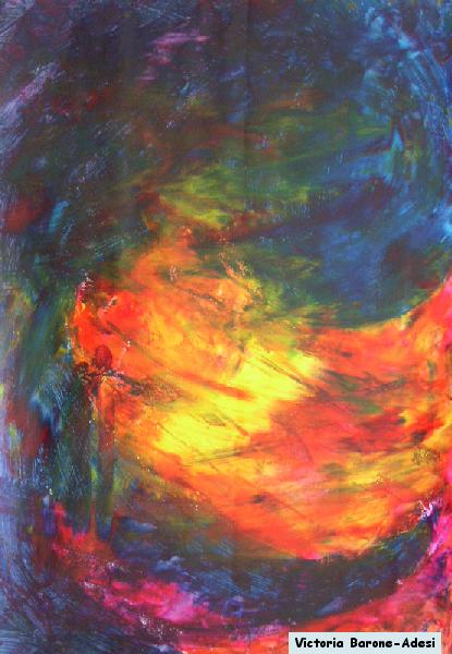 Fire arte acrilica astratta