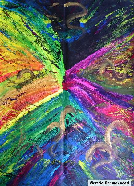 Four Seasons arte acrilica astratta