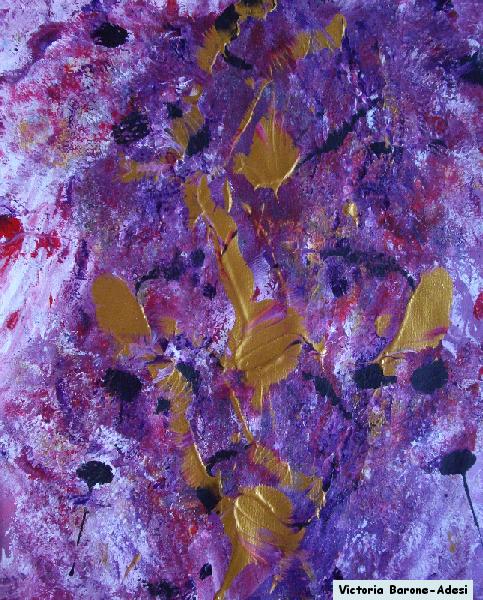 Golden Dance arte acrilica astratta