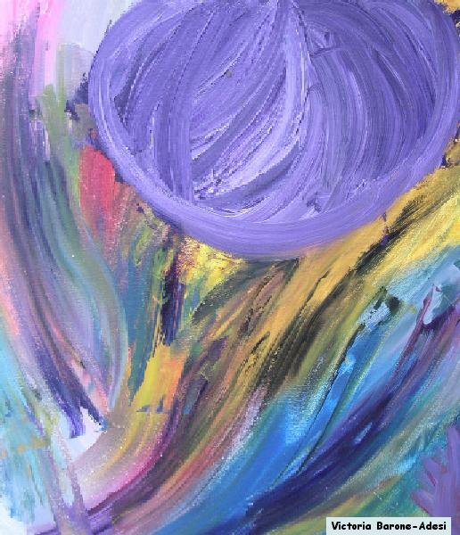 Purple Seed acrylic abstract art