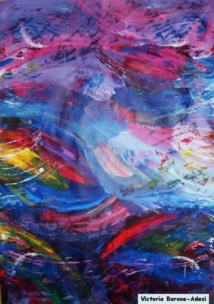 Splash Mountain arte acrilica astratta