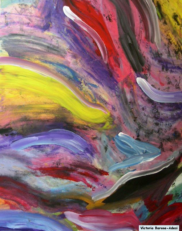 Blue Arrow arte acrilica astratta