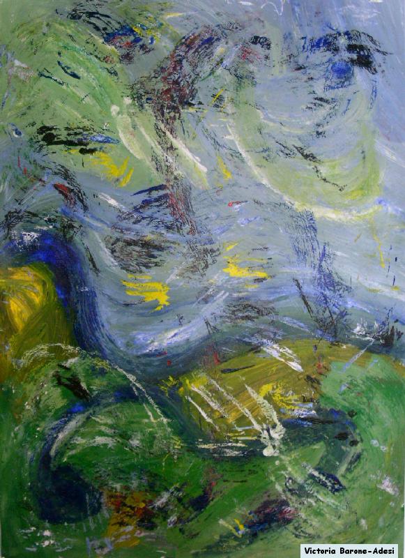 Blue Eye acrylic abstract art