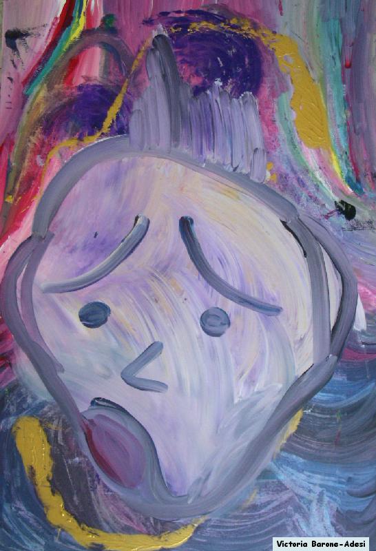 Boy acrylic abstract art