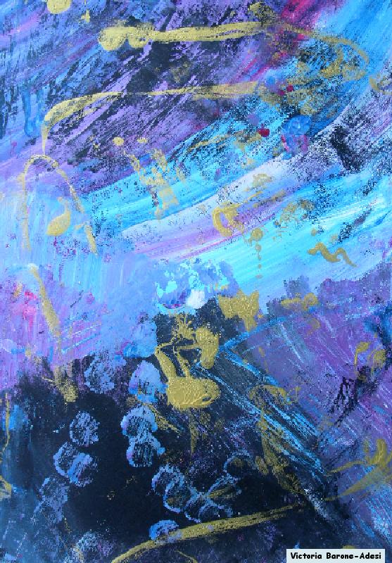 Bubbles acrylic abstract art