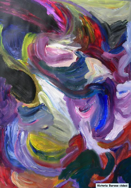 Clown Face acrylic abstract art