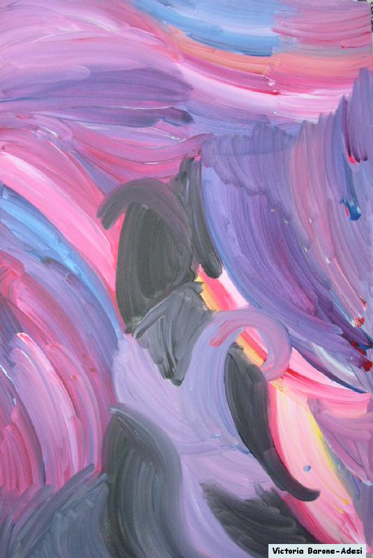 Dog acrylic abstract art