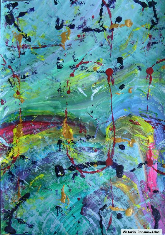 Fantasy arte acrilica astratta