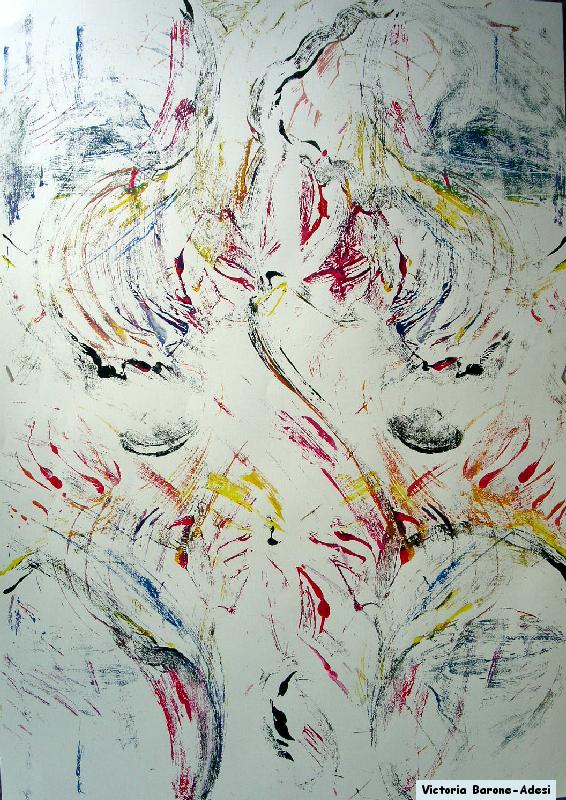 Flowers acrylic abstract art