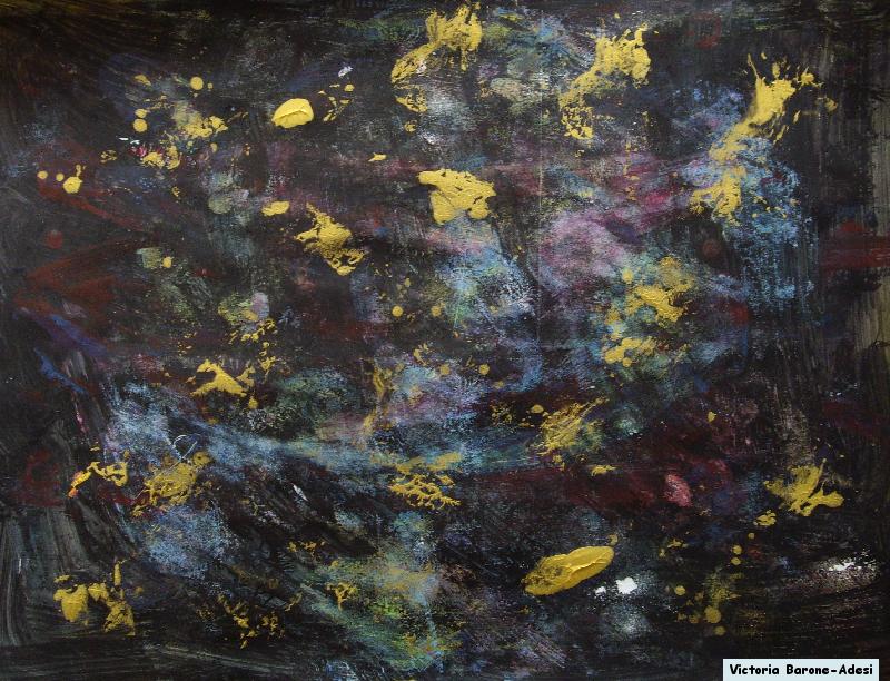 Galaxy arte acrilica astratta