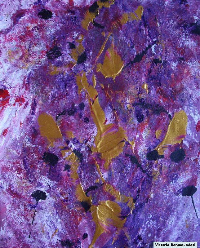 Golden Dance arte acrilica astratta