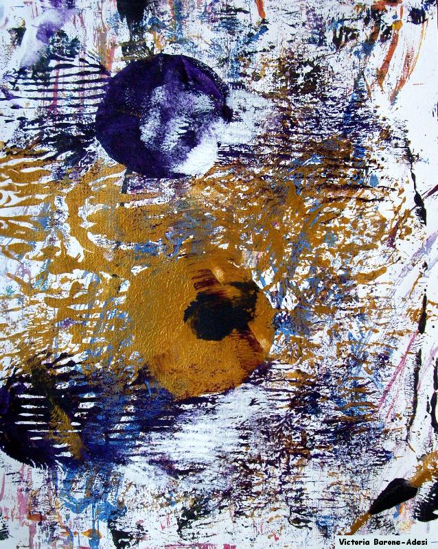 Golden Shadow acrylic abstract art