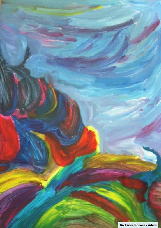 Mountain of Hope arte acrilica astratta