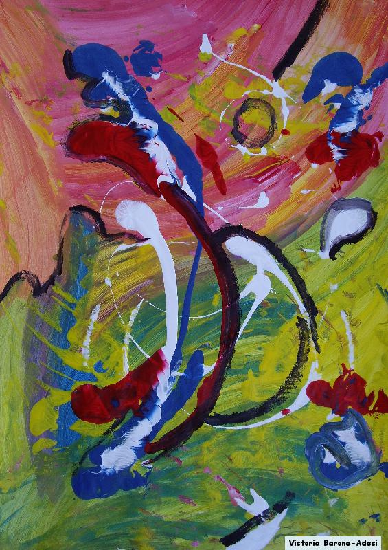 Olympic Magic arte acrilica astratta