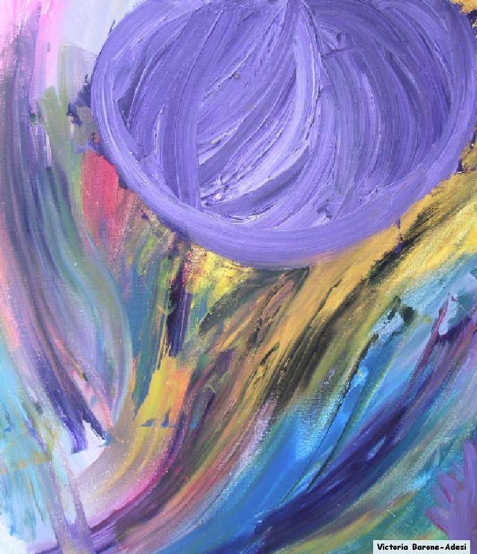 Purple Seed arte acrilica astratta