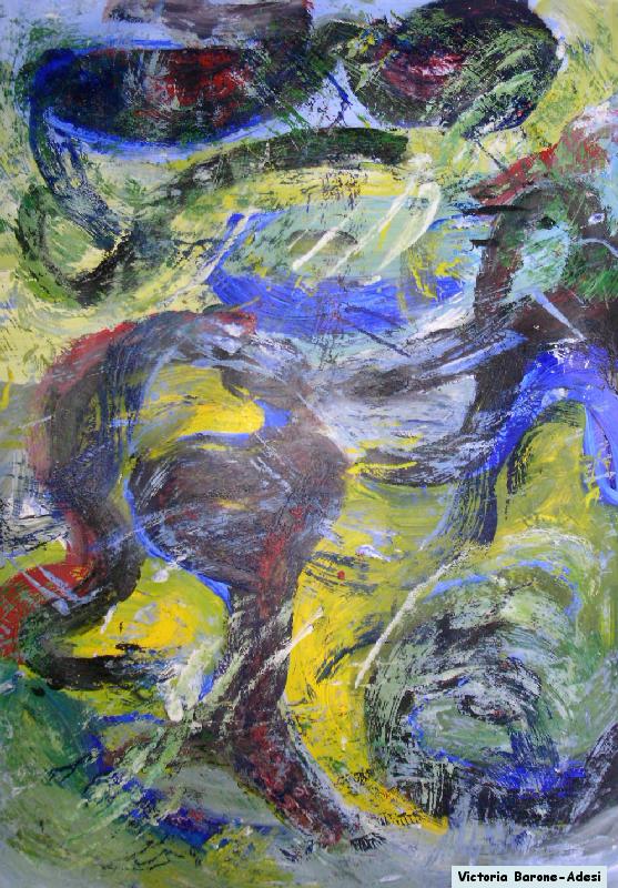 Red Eyes arte acrilica astratta