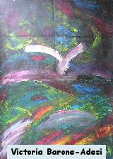 Chinese Eggplant acrylic abstract art