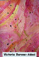 Golden Peach acrylic abstract art