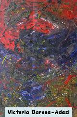 Red Sky acrylic abstract art