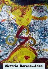 Whale and Bird arte acrilica astratta